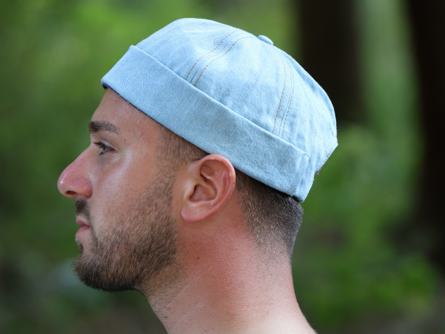 Açık Mavi Kot Docker Şapka